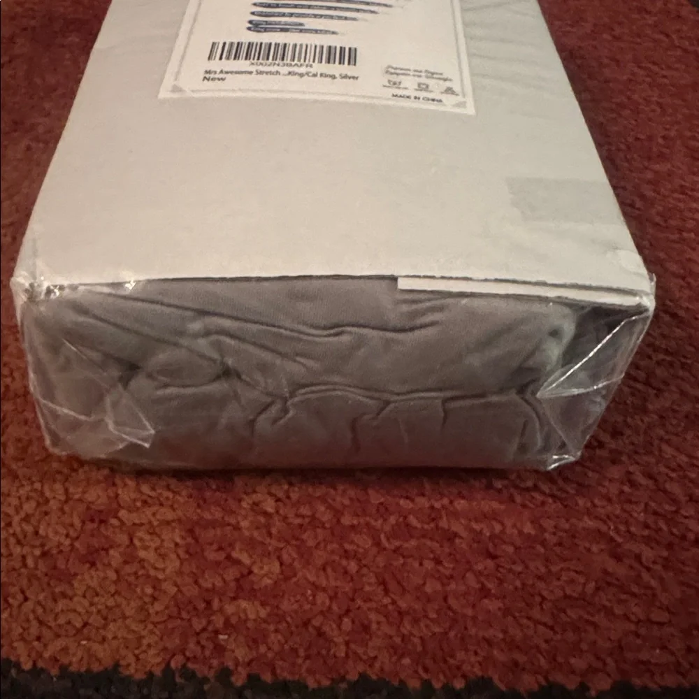 NWT Mrs Awesome Microfiber Knit‎ Box Spring Cover - Grey  King/Cal King